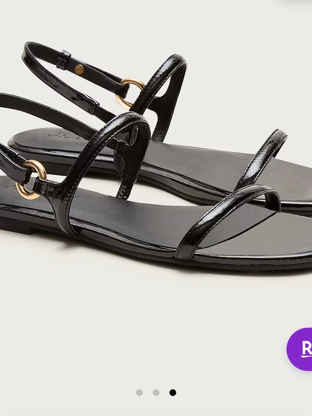 J. Crew Black Audrey Flat Sandals